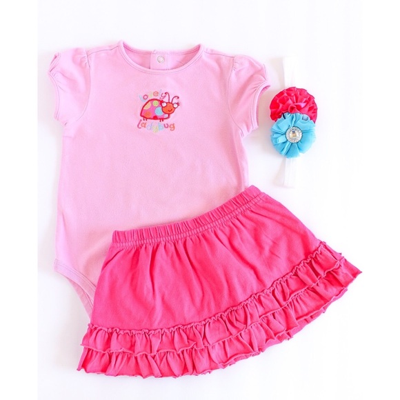 jumping beans Other - 🌸4 for $20🌸 Baby Girls Bodysuit & Ruffle Skirt
